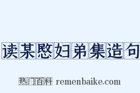 读某愍妇弟集造句是什么意思的图片